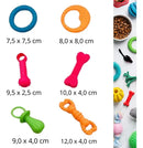 Kit 12 Brinquedos Mordedores Pet de Borracha Atóxica para Cães e Gatos