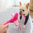 Brinquedo de Pelúcia Flamingo com Corda e Apito para Cães Pet