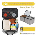 Bolsa de Viagem Pet Grande com 6 Peças Mochila Organizadora Preta