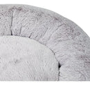 Cama Pet Nuvem Redonda de Pelúcia para Cachorro e Gato 50x50 Cinza