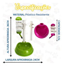 Bebedouro Automático Suspenso com Comedouro para Cães e Gatos Azul