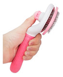 Escova Automática Removedora de Pelos para Pets Cães e Gatos Cor Rosa