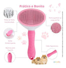 Escova Pet Autolimpante Removedora de Pelos para Cães e Gatos