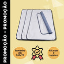 Kit 3 Tapetes Higiênicos Gigantes para Cães 100x70cm com Lona