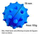 Bola Brinquedo Pet Maciça Extra Forte 70 mm para Cães Cor Azul