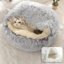 Caminha Nuvem Redonda Pet P para Cachorros e Gatos Cinza Confortável