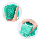 Escova Lava Pelo Pet com Dispenser de Shampoo Para Cães e Gatos Cores Sortidas