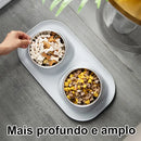 Comedouro e Bebedouro Pet Duplo em Inox para Cães e Gatos