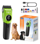 Máquina de Tosa Pet Sem Fio Inova Cases Silenciosa 3 Velocidades Verde