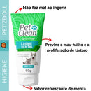 Kit Higiene Bucal Pet Creme Dental Spray Bucal e Escova Sabor Menta