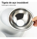 Comedouro e Bebedouro Pet Duplo em Inox para Cães e Gatos