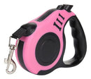 Guia Retrátil Pet 5 Metros para Cachorros e Gatos até 20kg Rosa