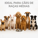 Kit com 2 Comedouros Pet em Inox 550ml para Cães de Porte Médio