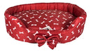 Cama Pet Grande 70x50cm Confortável para Cães e Gatos Cor Vermelha