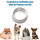Kit com 2 Potes Pet em Alumínio Pesado Polido 700ml para Cães Pequenos
