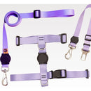 Coleira Peitoral Pet com Guia e Cinto de Segurança para Carro Porte Pequeno