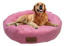 Cama Pet Redonda Grande Antifriagem Lavável 80x80 para Cachorros Rosa