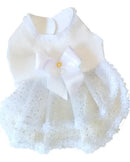 Vestido de Noiva Pet Luxo Tamanho Pequeno com Brinde