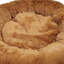 Caminha Pet Nuvem Redonda de Pelúcia Conforto Máximo para Cães e Gatos Marrom