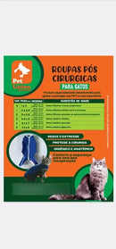 Roupa Pós Cirúrgica para Gatos Machos e Fêmeas Tamanho 03