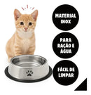 Kit com 2 Tigelas Pet em Inox 300ml para Cães de Porte Médio