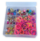 Caixa de Laços Elásticos Pet Sortidos para Penteado Banho e Tosa