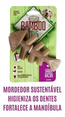 Mordedor Pet Truqys Osso Maciço de Bamboo com Aroma de Bacon Cor Marrom