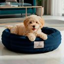 Cama Pet Nuvem Redonda 50cm Azul Marinho Super Conforto Para Cães e Gatos