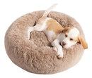 Caminha Nuvem Pet Redonda 60cm Conforto para Cães e Gatos Marrom Claro