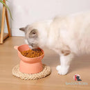 Comedouro e Bebedouro Elevado Pet em Acrílico Modelo Ursinho Cor Cinza