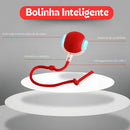Bolinha Interativa Recarregável USB para Gatos Pet Cor Vermelha