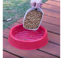 Comedouro Pet 1,5L em Plástico Resistente para Cães e Gatos Cor Vermelha