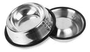 Kit com 2 Potes Pet em Aço Inox para Ração e Água Cães e Gatos Cinza