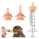 Kit com 2 Bicos Alimentadores e Seringa para Alimentação de Pets