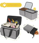 Bolsa de Viagem Pet Grande com 6 Peças Mochila Organizadora Preta