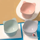 Comedouro e Bebedouro Elevado Pet em Acrílico Modelo Ursinho Cor Cinza