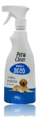 Shampoo Banho Seco Pet Clean Para Cães e Gatos 500ml Prático e Eficiente