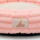 Cama Pet Nuvem Redonda 50cm Super Macia para Cachorro e Gato Rosa Bebê