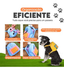 Coleira Peitoral Pet com Mochila Porta Saquinho Higiênico para Passeios