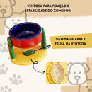 Comedouro Pet com Ventosa Antiderrapante e 3 Níveis de Altura