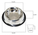 Kit com 2 Tigelas Pet em Inox para Ração e Água Cães e Gatos Pequenos