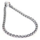 Coleira Enforcador Elo Chato Pet Júnior 50cm para Cães Prata