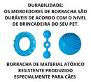 Kit 3 Mordedores Pet Maciços para Cachorros de Grande Porte Azul