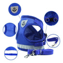 Peitoral Colete Refletivo com Guia para Cachorro Tamanho M Preto