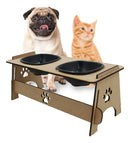 Comedouro Duplo Elevado Dupétriz Pet com 2 Tigelas para Cães e Gatos