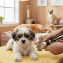 Kit Máquina de Tosa Pet Silenciosa Completa para Cães e Gatos Dourada