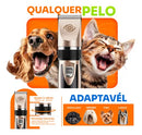 Kit Máquina de Tosa Pet Silenciosa Sem Fio Recarregável USB para Cães e Gatos Dourada