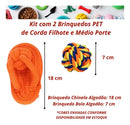Kit 2 Brinquedos Mordedor Pet de Corda 100 Algodão para Filhotes
