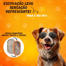 Escova a Vapor 3 em 1 Pet Removedor de Pelos Para Cães e Gatos Branco Champagne