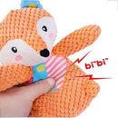 Brinquedo de Pelúcia Raposa com Apito Mordedor para Cães e Gatos